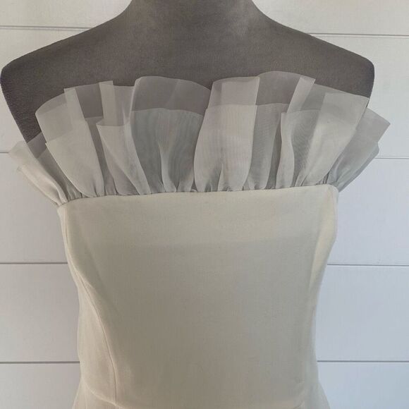 FRENCH CONNECTION Whisper Organza Strapless Dress Size 10 - Picture 5 of 11